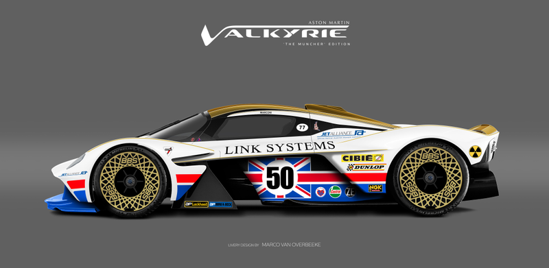 Illustration for article titled The Aston Martin Valkyrie Looks Especially Good In Classic Racing Liveries